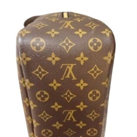 Louis Vuitton Monogram Deauville Brown Coated Canvas Handbag With Leather Trim & - Picture 8 of 15